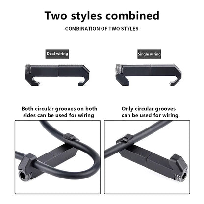 3Pcs/Set Wire Guide System Cable Management Rail Cover Picatinny Rail Handguard Wire Guide Tail Fixed